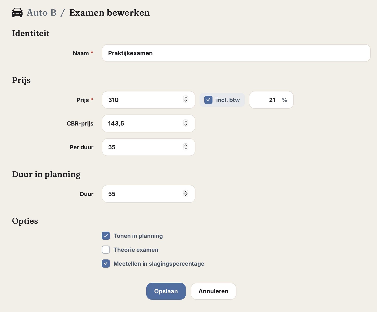 Automatisch een factuur maken voor een rijschool met de juiste btw