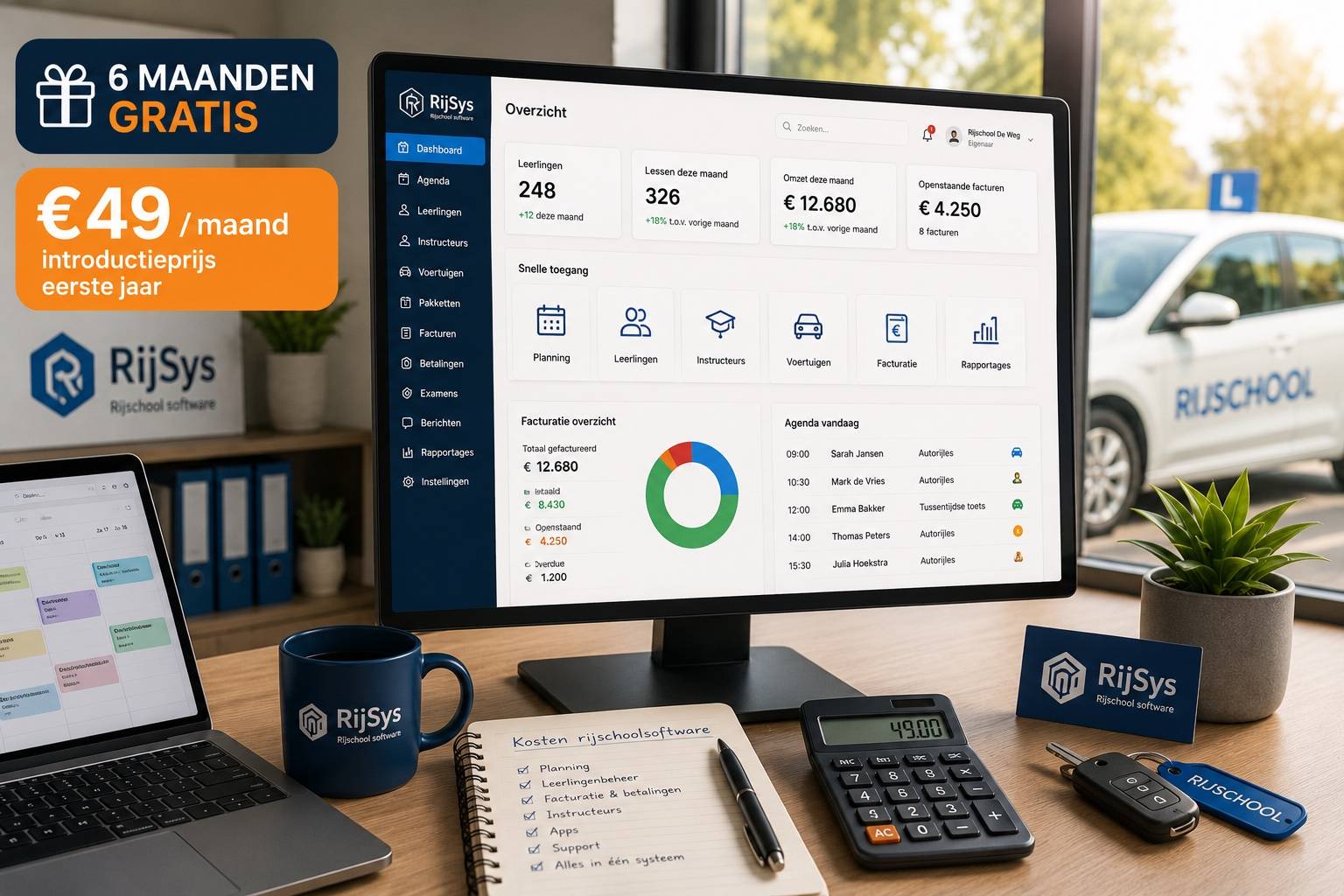 Wat kost rijschoolsoftware in 2027? Prijzen en kosten uitgelegd