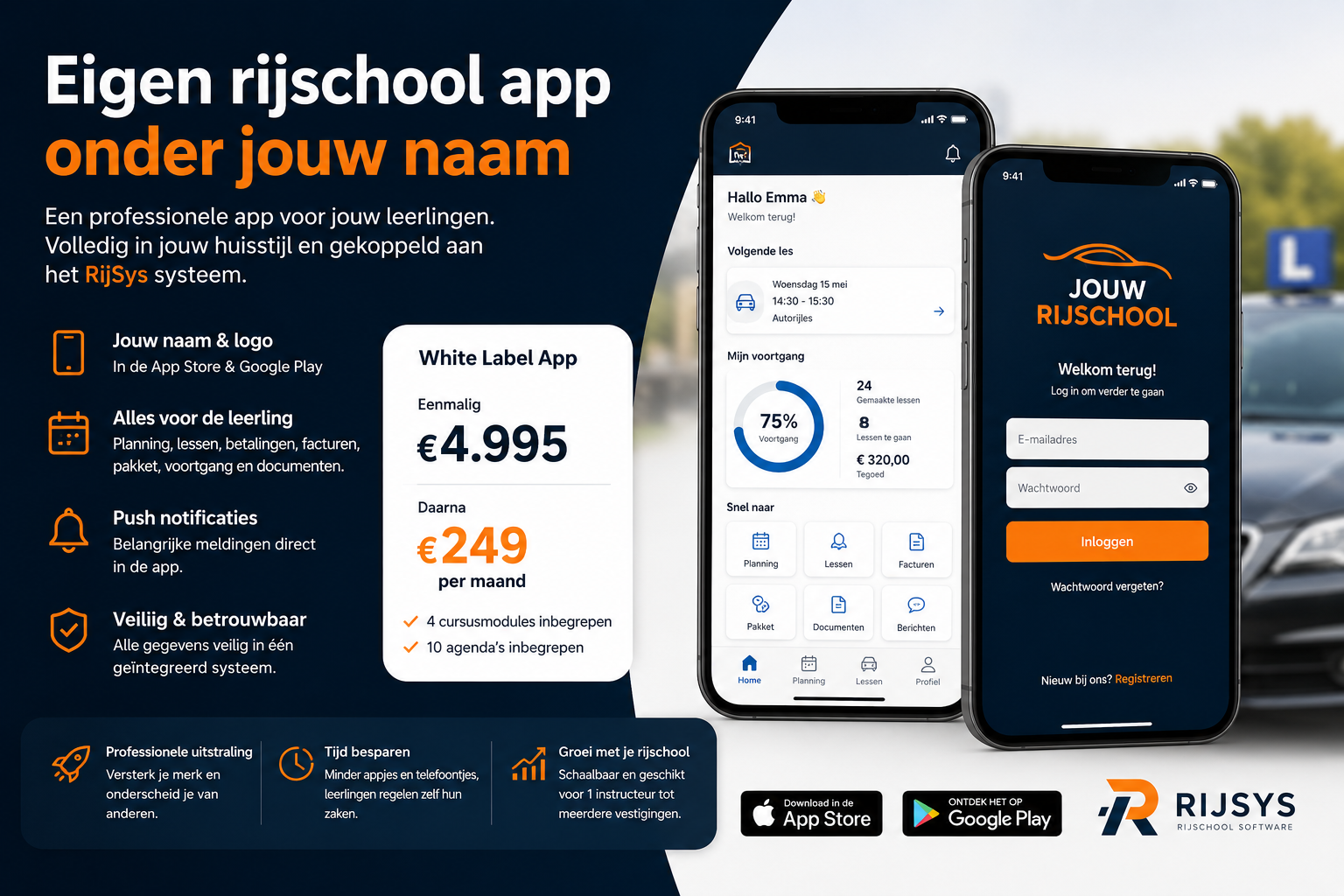 Eigen rijschool app laten maken?
