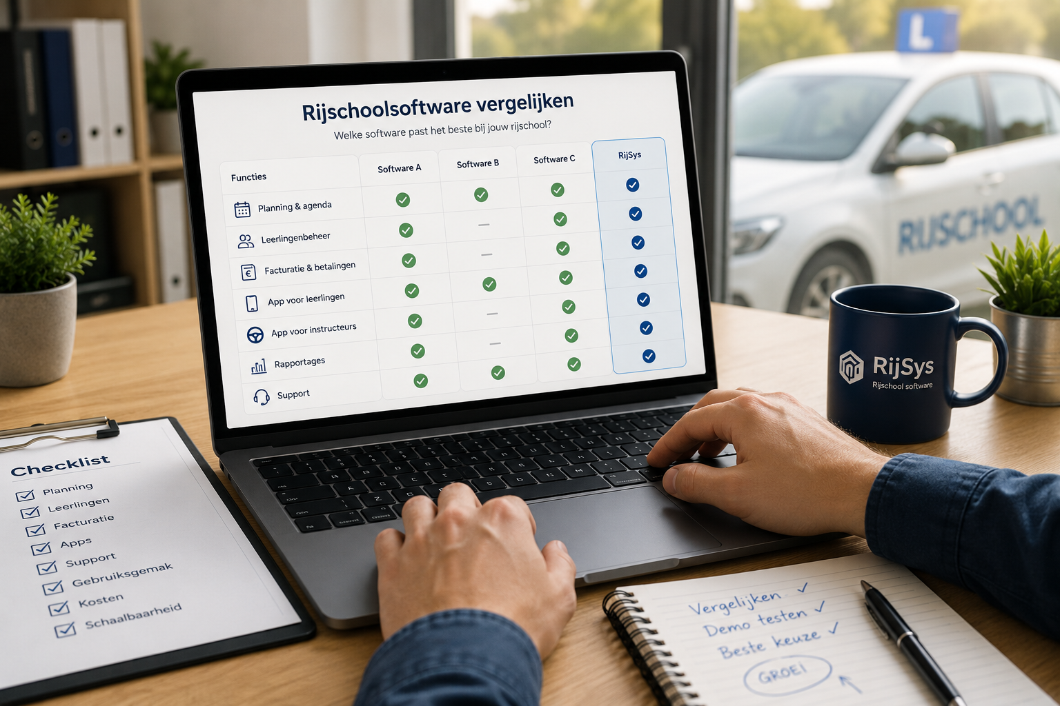 Rijschoolsoftware vergelijken: welke software past bij jouw rijschool?