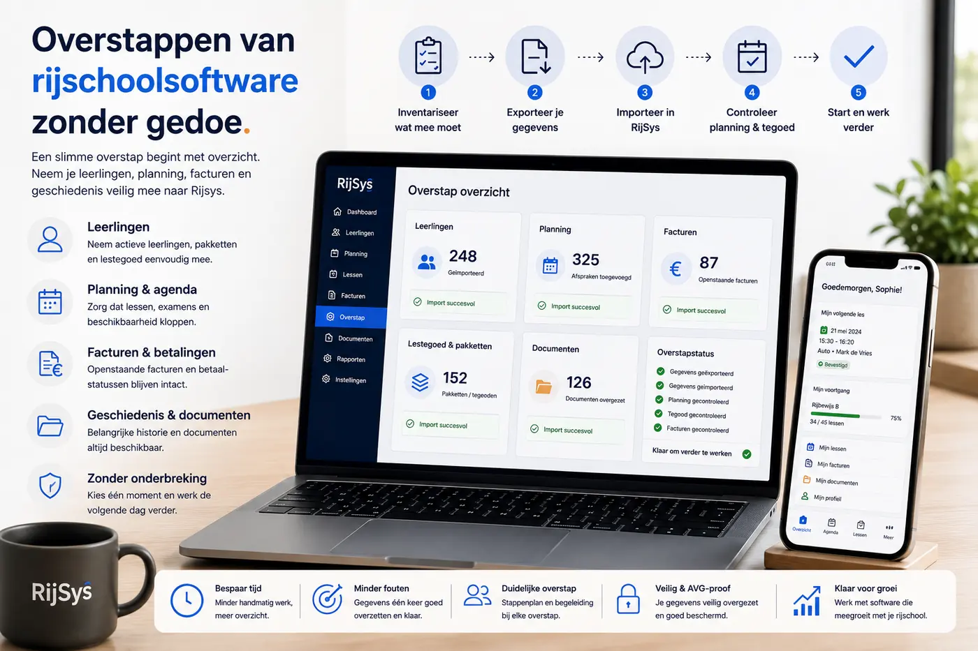Overstappen van rijschoolsoftware: zo verhuis je zonder gedoe
