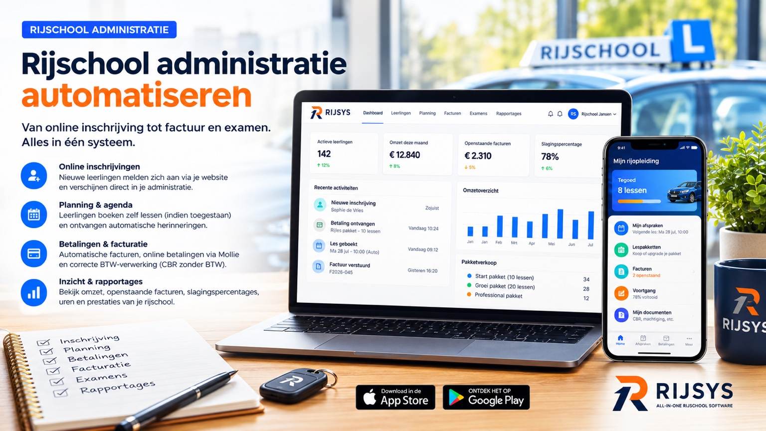 Rijschool administratie automatiseren