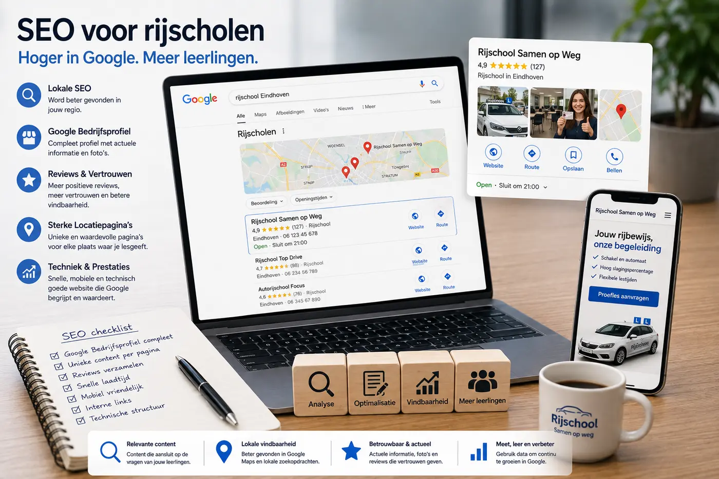 SEO voor rijscholen: hoger in Google en beter gevonden in je regio